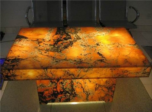 Pink Onyx Conference Table Backlit